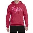 thumbnail image 2 of Wild Bobby, Fighter Breast Cancer Survivor, Breast Cancer Awareness, Unisex Graphic Hoodie Sweatshirt, Vintage Heather Red, XX-Large, 2 of 4
