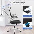 thumbnail image 3 of Ergonomic Office Chair with Three-Stage Lumbar Support & Flip-Up Armrests, High Back Computer Gaming Chair Swivel Executive Task Chair for Home Office, 3 of 10