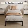 thumbnail image 5 of Bedofmine 9" Twin Bed Frame with Storage, No Box Spring, Heavy Duty, Rounded Corners, Easy Assembly, Black, 5 of 9