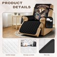 thumbnail image 5 of SCRAWLGOD 250th Anniversary Recliner Chair Cover American Flag Print Non Slip Reclining Chair Cover with Pocket Eagle Cross Print Anti Dust Recliner Slipcover for Pets, 5 of 7