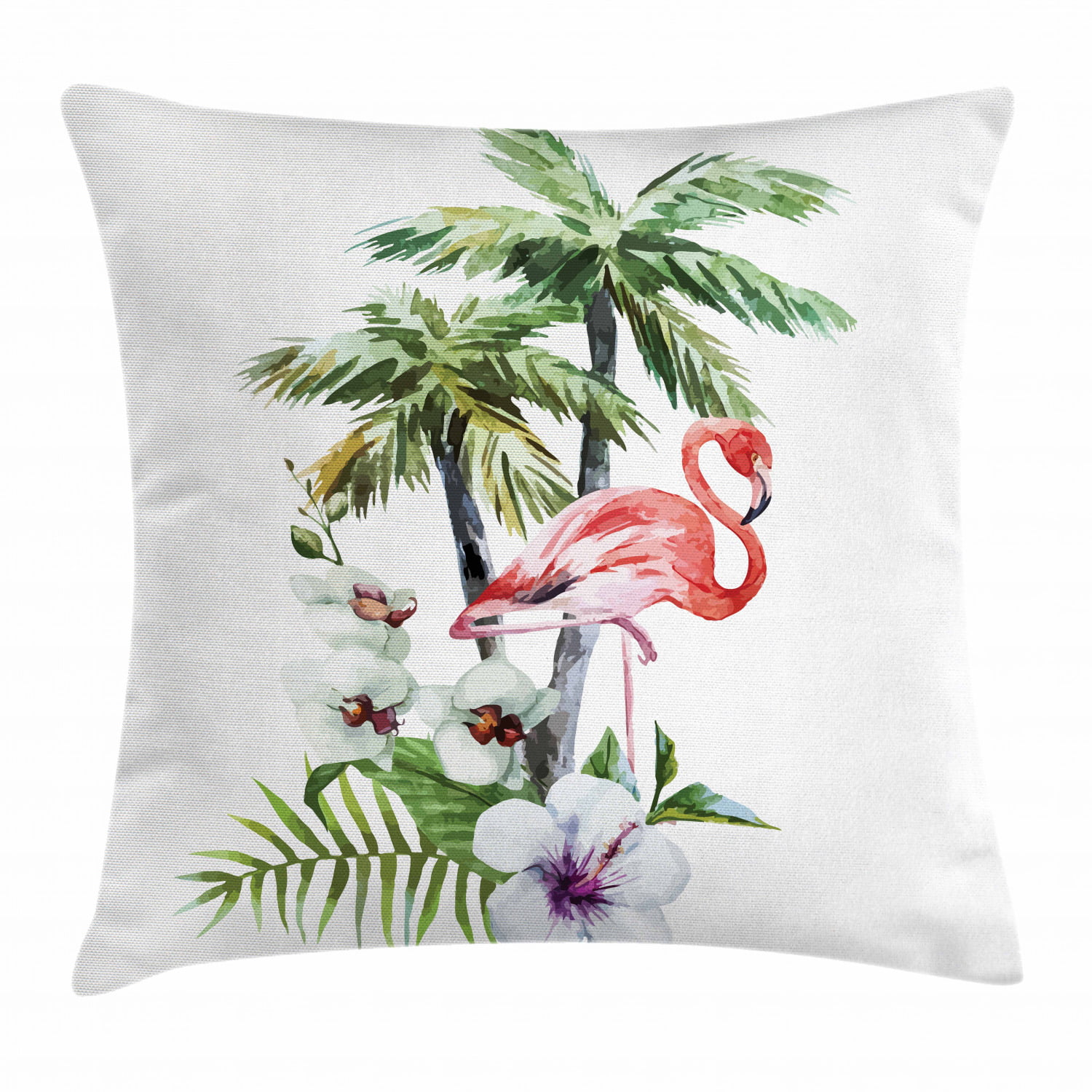 New Year Flamingos Lemon Tropical Decorative Cushion Cover  Throw Pillow Case 