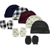 Hudson Baby Unisex Cotton Cap and Scratch Mitten Set