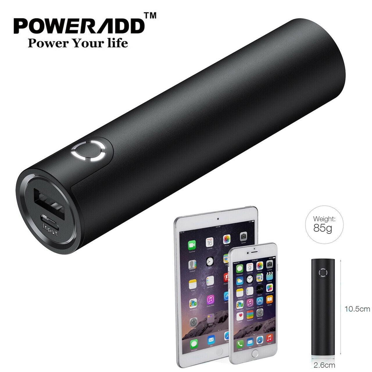 Poweradd 5000mAh Ultra Slim Power Bank Portable Mini Pocket Battery