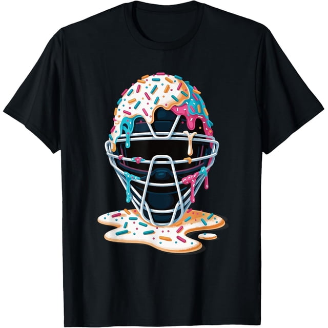 Camiseta de béisbol con máscara de béisbol para helados, goteando