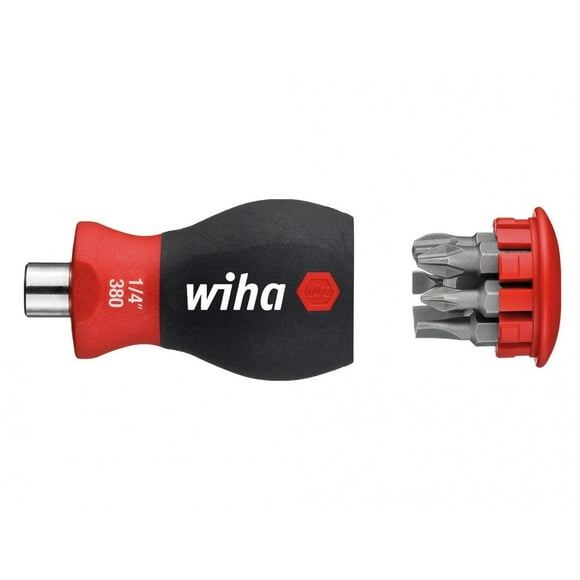 Wiha Magnetic Softfinish Stubby Screwdriver With Bit Magazine (sl, Ph)