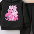 thumbnail image 4 of Zuwimk Toddler Boy Girls Clothes Face Graphic Print Sweatshirt Hoodie For Toddler Boy Sweatpants Fall Outfit 2Pcs Sweatsuit(T065-Black), 4 of 4