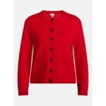 thumbnail image 7 of Scenario Women's Crewneck Cardigan with Patch Pockets, Lightweight, Sizes XS-XXXL, 7 of 7