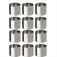 thumbnail image 1 of JUNWELL 6/12pcs Stainless Steel Round Cake Ring Molds  2-Inch Pastry Rings for Mousse Dessert  Kitchen Baking Tools with Dessert Rings Set, 1 of 5
