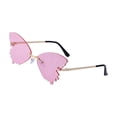 thumbnail image 1 of Gafas de sol Yinane Gafas de terre Mujeres Sin montura Rhinestones Rosa, 1 of 6