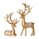thumbnail image 5 of 2 estatuas de reno, escultura animal, figura decorativa coleccionable, artesanía para Oro, 5 of 9