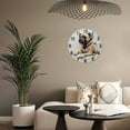 thumbnail image 5 of Wall Clock Decorative - Classic Beige Pug A Print 2D Vintage Wall Clocks Battery Operated Silent Non-Ticking for Bedroom, Living Room, Kitchen, Office, Classroom, 10 Inch, 5 of 7