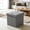 15inch, variant on 30" Folding Storage Ottoman Bench, Ottoman Foot Rest, Storage Chest with Thicker Seat, Storage for Blankets in Living Room, Entryway, Bedroom, Gray