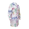 thumbnail image 4 of Lovelywholesale Street Turndown Collar Letter Print White Mini Shirt Dress, 4 of 4