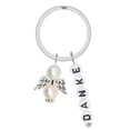 thumbnail image 1 of EGNMCR Keychains Angel Keychain White/Blue Key Chain Baby Shower Favors Pendant Gifts Key chain, 1 of 1