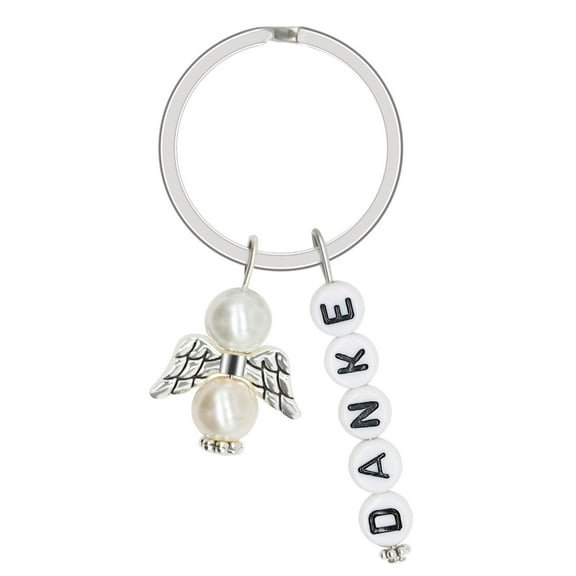 Ashosteey Angel Keychain, Angel Wing Pendant Keychain Thank You Souvenir Wedding Gifts Gift,Bridal Shower Favors, Wedding Charm, Baptism Decorations,Guest Return Birthday Decoration