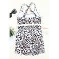 thumbnail image 2 of ABPHQTO Conjunto de bikini de cintura alta con cuello en U cruzado estampado negro para mujer, 2 of 5