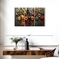 thumbnail image 3 of Elephant Stock Choice Of Spices Wall Art - Horizontal Multi Panel Canvas - Dining Room Wall Decor - Food And Drink Multi Panel - Gray And Orange Decor - 33" x 20", 3 of 8
