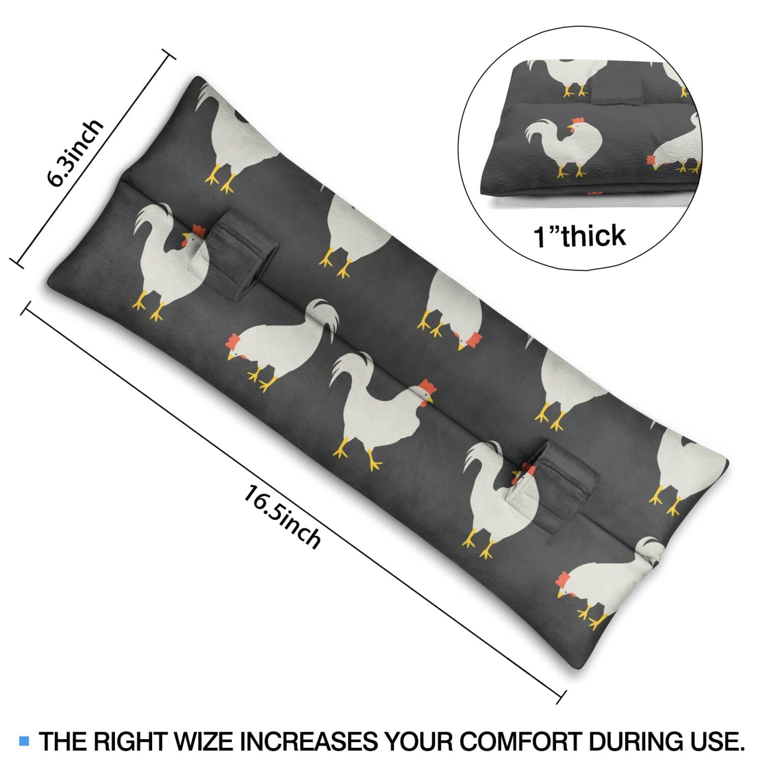 Farm Fresh Chicken Eggs Art Seatbelt Pillow - Soft Mastectomy Cushion for Women After Surgery