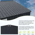 thumbnail image 2 of EastVita 12 x 10 ft Outdoor Metal Storage Shed with Windows and Lockable Doors Heavy-Duty Garden Tool Shed Dark Gray, 2 of 8