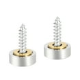 thumbnail image 5 of Uxcell 0.55'' Mirror Screw Decorative Cap Cover Nail  Stainless Steel Silver Tone 2pcs, 5 of 6