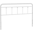 thumbnail image 4 of Metal Queen Size Headboard, Victorian Farmhouse Style, Adjustable Height, Curved Steel Queen Headboard Only, Easy Assembly, Attach Frame - White, 4 of 18