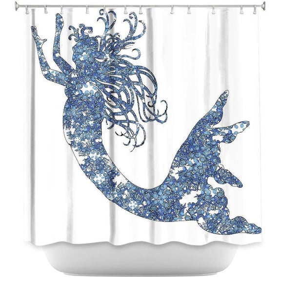 Shower Curtains - DiaNoche Designs - Mermaid Blue