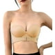 thumbnail image 2 of Paquete de 2 sujetadores push-up sin tirantes antideslizantes invisibles con hebilla delantera/trasera en forma de mano para mujer, 2 of 5