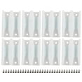 thumbnail image 1 of BESTYASH 8Pcs Sliding Shower Door Guide Bottom Designed for Smooth Sliding Doors Plastic Metal White, 1 of 8