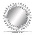 thumbnail image 3 of CosmoLiving by Cosmopolitan 42" x 42" Silver Mirrored Starburst Wall Mirror, 3 of 11