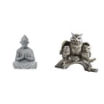 thumbnail image 1 of Escultura de búho, fusión de sabiduría iluminada, estatua animal para decoración de oficina y jardín., 1 of 8