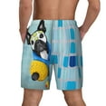 thumbnail image 2 of Lsque Mens Swim Trunks French Bulldog Dog in a Bathtub Pattern - Bathing Suit Compression Liner - Beach Swim Shorts Swimwear - (S-3XL) - Stretch Quick Dry -XX-Large, 2 of 9