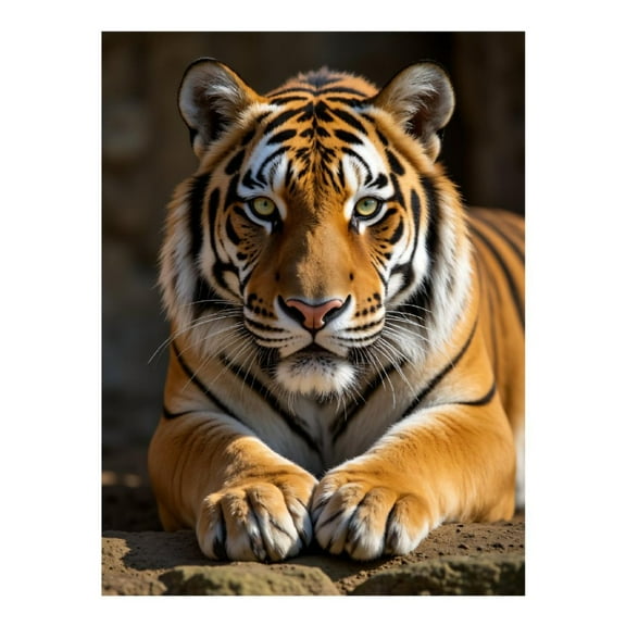 Diamond Art Kit for Adults, Tiger Closeup Majestic Portrait Diamond Painting for Adults Beginners, DIY Diamond Art Painting Kits, 5D Diamond Painting Crafts for Home Decor 12x16 Frameless