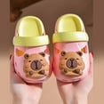 thumbnail image 4 of Tfken Todder Boys Girls Sandals Cartoon Print Ocean Quick Dry Swivel Ankle Strap Eva Pink Slippers Size 2-3 Years, 4 of 7