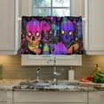 thumbnail image 5 of Mushroom Kitchen Curtains 2 Panels UV Protected Tier Curtains, Half Window Curtains Kitchen Tiers for Guest Room Bathroom Sink Laundry Room Basement,24"x27", 5 of 7