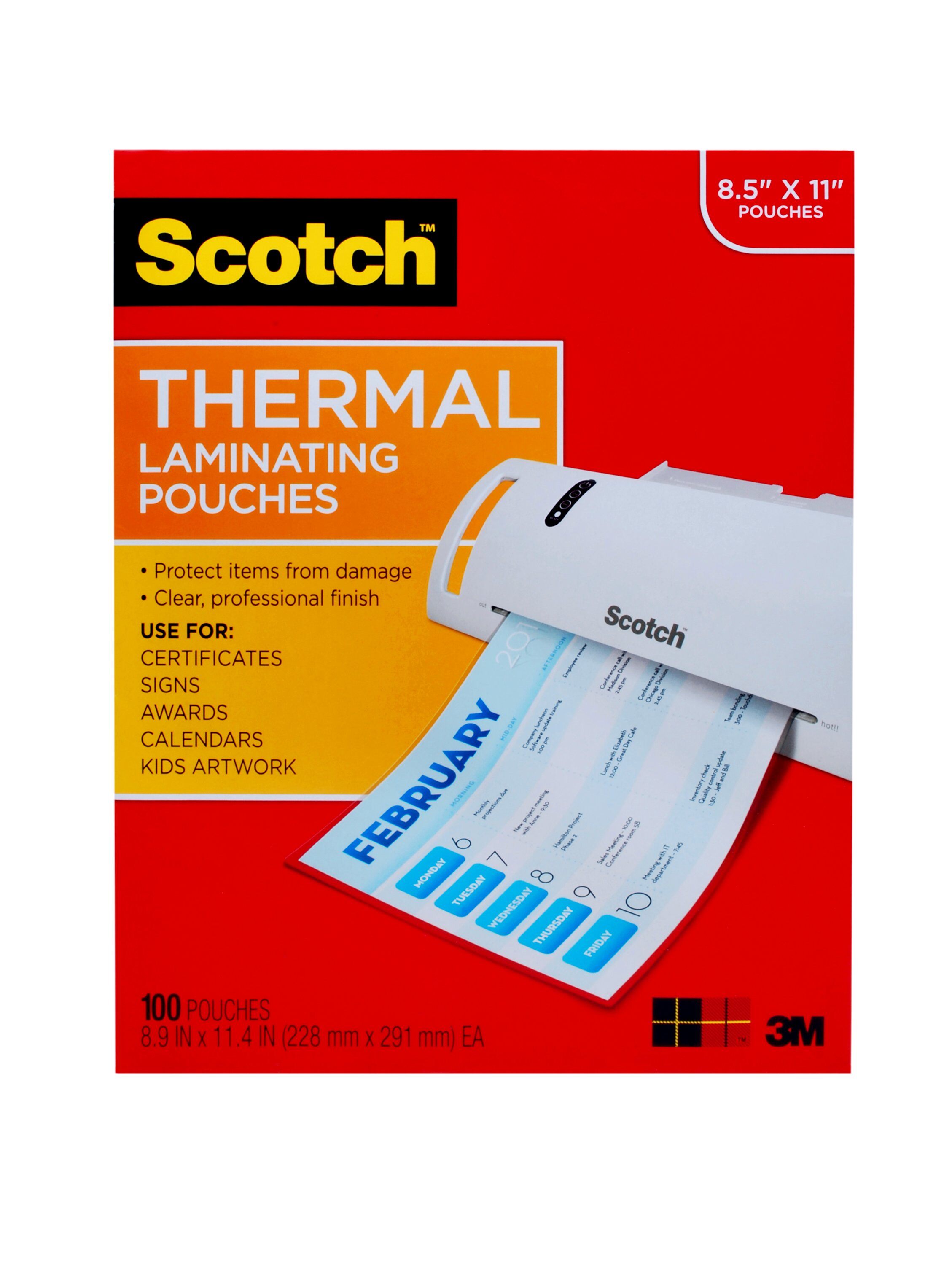 80 3M Scotch Thermal Laminating Pouches 5x7 4x6 3x5 /& Wallet Size 20 of EACH