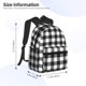 thumbnail image 2 of Disketp Black White Plaid Mochila Ligera Clásica con Múltiples Bolsillos, Mochila Casual para Hombre y Mujer, Ideal para Escuela, Trabajo y Viajes, 2 of 6