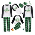 thumbnail image 3 of Pijama familiar a juego de Navidad, conjunto de pijama a cuadros verdes, colgante familiar, diseño exclusivo, 2023, 3 of 3