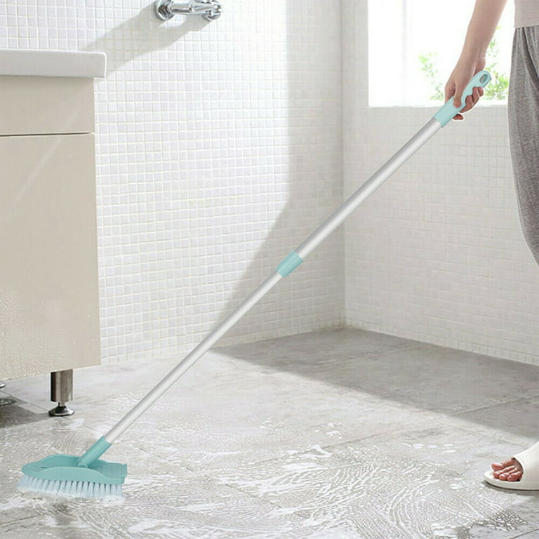 Shower Scrubber & Cleaning Brush Combo Tub and Tile Scrubber Cleaner Scrub  Brushes with 51'' Long Handle Tool for Bathroom Bathtub Wall Mop Scrubbing  Model 