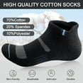 thumbnail image 2 of Yeblues 6 pairs Ankle Socks Men Breathable, Athletic Low Cut Ankle Socks with Arch Support for Running Hiking Cycling (Size 6-13 Black), 2 of 6