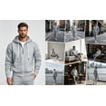 thumbnail image 6 of LIBRCLO Zip-up Hoodies for Men, Long Sleeve Hooded Fleece Sweatshirts Hoodie Casual Fall Clothes Size M, 6 of 7