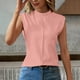 thumbnail image 1 of mfyjkho Tops Elegantes Para Mujer, Camiseta Sin Mangas Con Cuello Redondo Y Manga Corta De Color Liso Para Mujer Tops Para Hacer Ejercicio Para Mujer S, 1 of 6