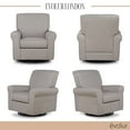 thumbnail image 4 of Evolur London Upholstered 360 Swivel l Glider I Rocker I Nursery Glider I Durable Soft Fabric in Fossil Finish, 4 of 19