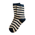 thumbnail image 2 of MSJUHEG Wool Socks,Crew Socks for Women,Warm Socks for Women,Ankle Socks for Women,Fuzzy Socks for Women,Winter Mid Tube Stripe Warm Stockings Navy One Size, 2 of 3
