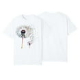 thumbnail image 2 of NAMTYQX Tops for Women Trendy Summer Plus Size Baggy Gemusterte Graphic Soft Short Sleeve Crew Neck Stretch Casual Plus Size Tops for Women White Size XL, 2 of 3