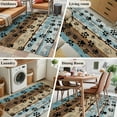 thumbnail image 5 of 3'x5' Area Rugs, Cute Dog Claws Indoor Outdoor Area Rug for Living Room Bedroom, Farmhouse Blue Wooden Puppy Pawprints Washable Bathroom Rugs Kitchen Floor Carpet Mats Home Decor Aesthetic, 5 of 8