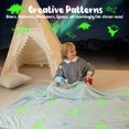 thumbnail image 5 of Winthome Glow in The Dark Throw Blanket Soft Microfiber Flannel Glowing Blanket with Dinosaur Pattern Cozy Warm Blue 52"*68" Gifts for Kids Bed Sofa Couch, 5 of 6