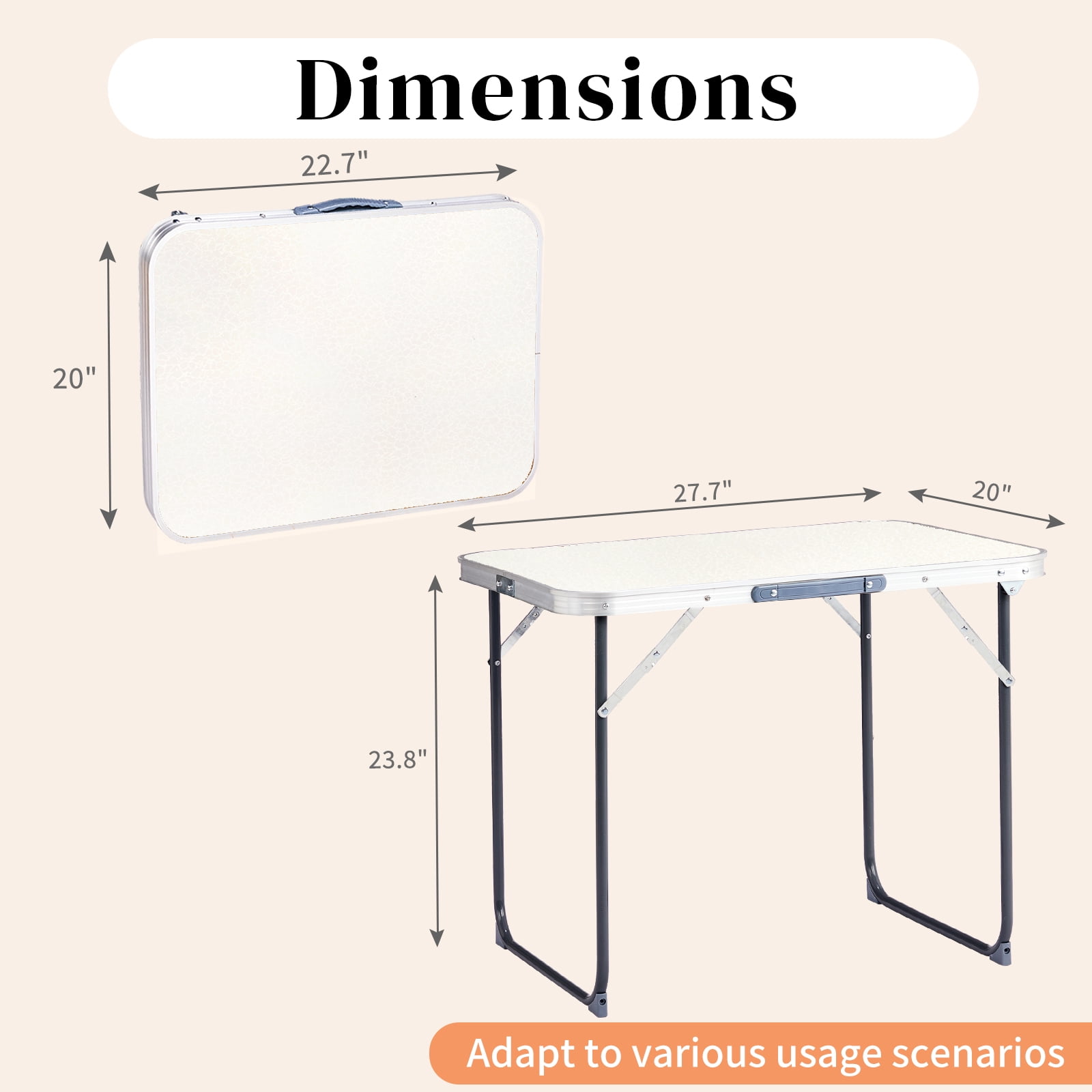 70x50x60cm Aluminum Camping Folding Table