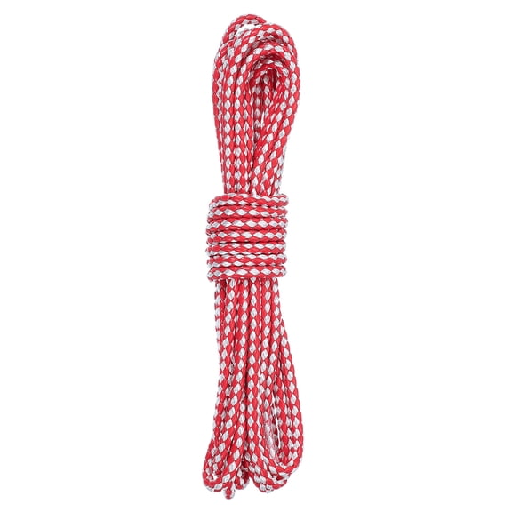 5.5 Yard Leather Cord, 5.5mm Round Braided Leather Strips Rope Folded String for Crafts Jewelry Making Necklace Bracelets Belt, Red White