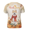 thumbnail image 2 of Happy Thanksgiving Akita with Turkey Pumpkins Autumn Vibes All Over Print 3D Shirt Unisex Merch Inu Dog Lover - 12018, 2 of 6