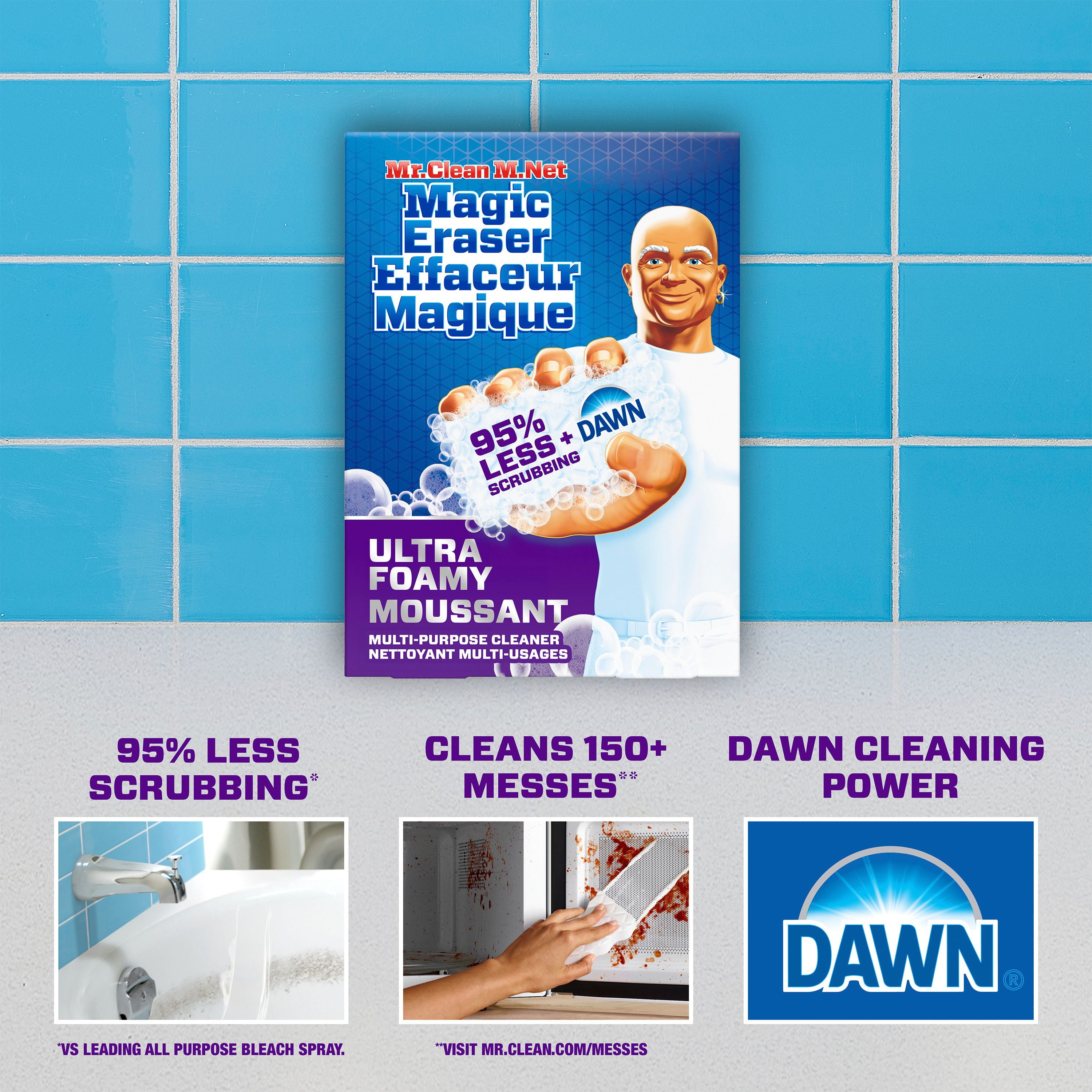 Mr. Clean Magic Eraser Ultra Foamy Multi Purpose Cleaner, Foaming Magic Eraser Sponge Multi Surface Cleaner
